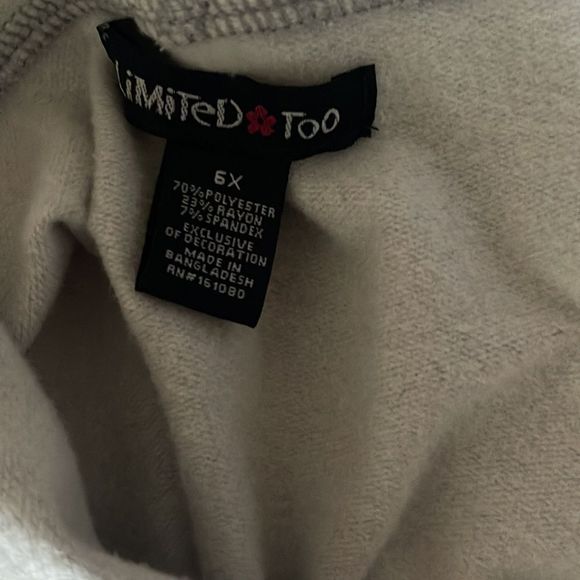 Limited too 2 piece hooded sweatshirt and jeggings size 6x - Picture 4 of 8